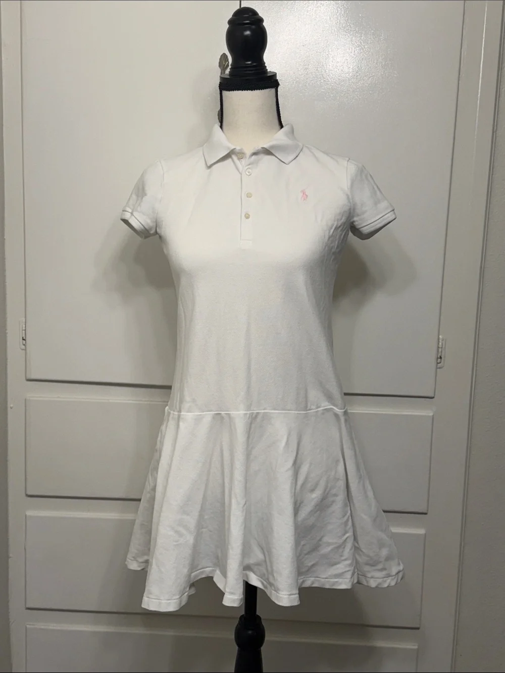 Polo Ralph Lauren White Polo Dress with Pink Pony